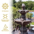 thumbnail image 5 of Sunnydaze Mediterranean Light Brown Resin 4-Tier Outdoor Fountain, 5 of 12