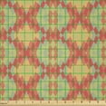 thumbnail image 2 of Ambesonne Ethnic Fabric by the Yard Microfiber, Multicolored Geometric Art, 3 Yards, Dark Salmon and Sage Green, 2 of 2