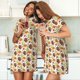 thumbnail image 4 of Easygdp Thanksgiving Turkey Camisón de manga corta para mujer, informal, estampado, 4 of 6