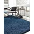 thumbnail image 5 of Unique Loom 3127887 7 x 10 ft. Solid Shag Rectangular Rug, Navy Blue, 5 of 5
