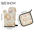 thumbnail image 2 of Yayeee Oven Mitts and Pot Holder Set of 2 Heat Resistant Kitchen Gloves Baking Hot Pad, Pink Seashell, 2 of 5