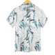 thumbnail image 1 of Mens Manga Corta Botón Abajo Camisas Botones Casuales Color Bloque Impresión con Blusa de Bolsillo Turndown, 100% Algodón Camisa Ligera para el Verano, 1 of 3