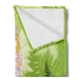 thumbnail image 2 of Cartoon Soft Flannel Fleece Blanket, Magic Fairy Girl with Floral Hairstyle in Green Forest Pink Butterflies, Cozy Plush for Indoor and Outdoor Use, 50" x 70", Green Pale Pink Brown, by Ambesonne, 2 of 5