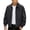 Black, variant on Lapel Collar Zip Jacket For Men Faded Texture Long Sleeve Multi Zipper Pocket Elastic Cuffs Fall Winter Outerwear Black M