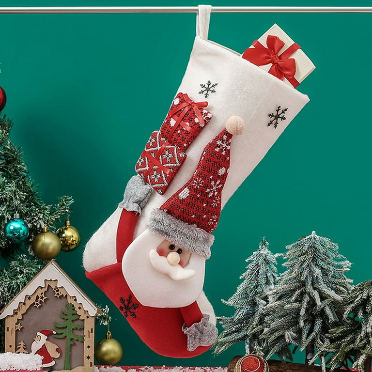 Christmas Stockings With Light Large Pink Gift Bag Xmas Tree Fireplace  Hanging Ornaments Holiday Decorations PHJK2108 From Santi, $1.89