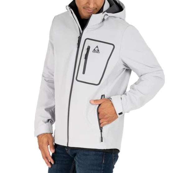 Gerry Men's Softshell Jacket – Water & Wind Resistant, Adjustable