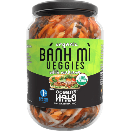 Ocean's Halo Organic Banh Mi Veggies, Crunchy Pickled Shredded Mixed Vegetables, Vegan, 16 oz.