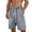 Classic Gray, variant on Mens Jean Shorts Casual Loose Vintage Washed Denim Shorts Elastic Waist Drawstring Bermuda Shorts with Pockets