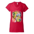 thumbnail image 3 of Neon Lab Dog Lover Shirt | Labrador Dogs Speak To Those Who Listen | Dean Russo Art Animal Lover Womenâ€™s Standard V-Neck Tee, Red, X-Large, 3 of 6