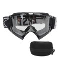 thumbnail image 3 of Adjustable Goggles, Fallproof Waterproof Motorcycle Goggles Wear Resistant With 3 Layers Sponge Pad For Off Road Riding Black Frame Transparent Lens Gray Word, 3 of 8