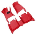 thumbnail image 3 of Leadwolf Floor Mats for Cars for DZ Beetle Hatchback 2008-2012 Red Faux Leather Floor Liner Carpet Protection PU Leather Car Liners All Weather 3Pcs Red, 3 of 8
