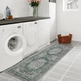 thumbnail image 6 of Abstract Geometric Area Rug 2x6FT - Stain & Slip Resistant for Home, green, 6 of 14