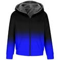 thumbnail image 6 of Lenago Hoodies for Men Plus Size Zipper Casual Hooded Thicken Print Long Sleeve With Pocket Jacket Coat for Men, 6 of 7