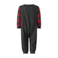 thumbnail image 3 of EYIIYE Family Christmas Pajamas Matching Sets, Long Sleeve Elk Print T-shirt with Plaid Pants, 3 of 9