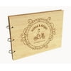 Darling Souvenir Personalized Engraved Laser Cut Wedding Guest Book Wooden Cover Sign-in Book Registry Guestbook Scrapbook-DB