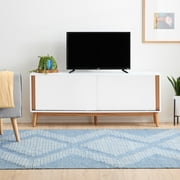 Gap Home Mid-Century Wood TV Stand, White and Oak