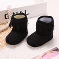 thumbnail image 3 of GYRATEDREAM Infant Baby Girls Boys Tassel Plush Non-Slip Prewalker Outdoor Warm Snow Boots 0-18 Months, 3 of 4