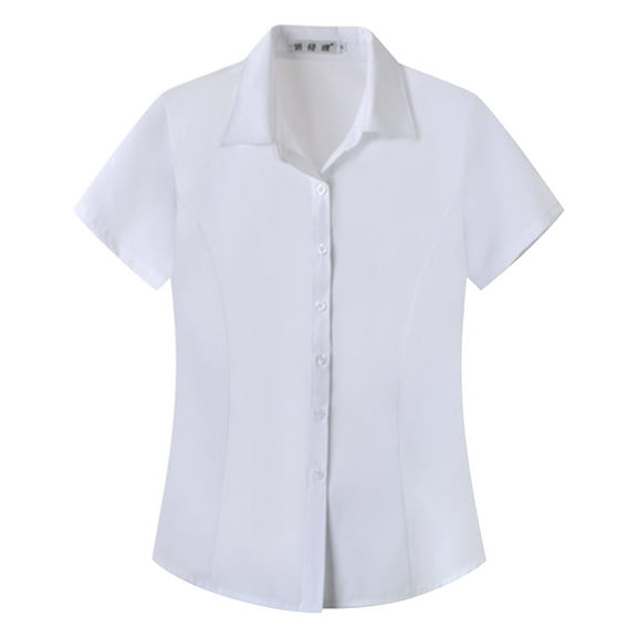 White Women Shirts, Women'S Shirt Short Sleeve Elastic Slim Breathable Comfortable Shirt,Women Shirts 5XL