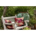 thumbnail image 4 of 16" x 16" Simply Daisy Leaf Pile Polyester Indoor/Outdoor Pillow, Fuschia Qty 1, 4 of 6