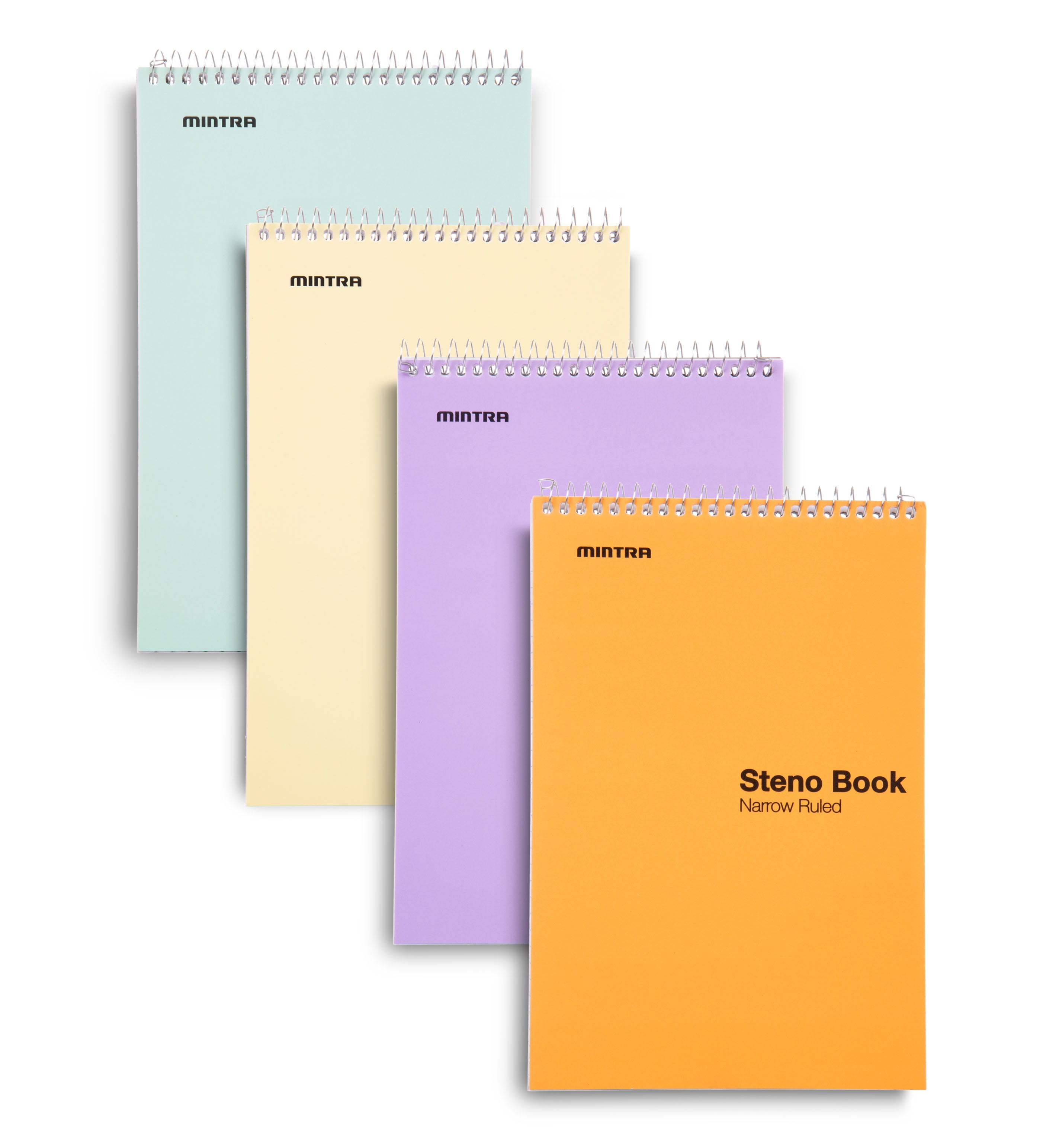 Buy Mintra Office Steno Books 4pk, 6in x 9in, Narrow Ruled, White Paper