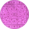 thumbnail image 1 of Ahgly Company Indoor Round Persian Purple Traditional Area Rugs, 3' Round, 1 of 4