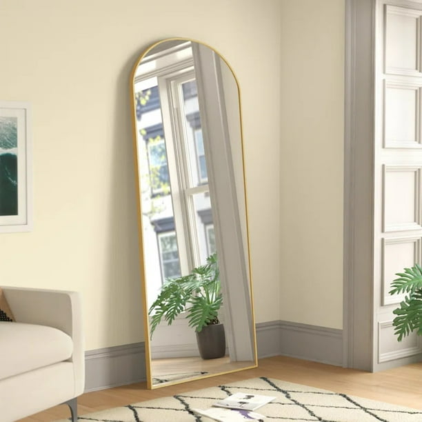 NeuType Aluminum Alloy Fulllength Mirror Arch Decorative Mirror 71"x32