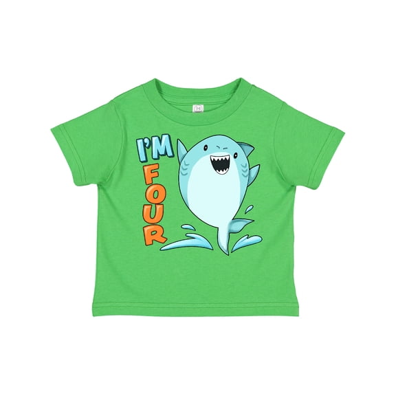 Inktastic I'm Four Shark Fourth Birthday Boys or Girls Toddler T-Shirt