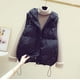 thumbnail image 4 of Chaleco de bolsillo para mujer, chaqueta corta, invierno, sin mangas, con capucha, cremallera, prendas de vestir exteriores sólidas Fridja  po1241, 4 of 6