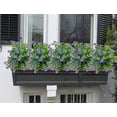 thumbnail image 6 of Zukuco Artificial Flowers, Fake Outdoor UV Resistant Boxwood Shrubs Plants, Lifelike Plastic Flowers for Indoor Outdoors Home Office Garden Wedding Sidewalk Trim Decor, 6 Pcs(Purple), 6 of 7