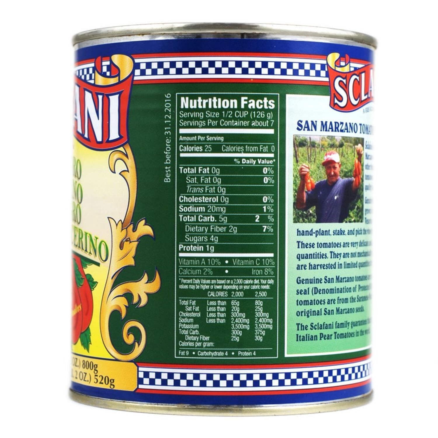 Sclafani San Marzano Tomatoes, DOP, 28 oz 4 PACK