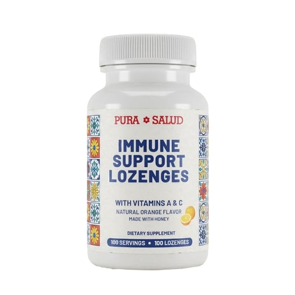 Pura Salud Immune Support Lozenges with Vitamins A & C, Natural Orange Flavor, Dietary Supplement, 100 Count