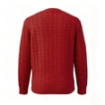 thumbnail image 4 of HAiming Fall Winter Sweaters for Women Long Sleeve Warm Scoop Neck Solid Color Casual Blouses Going out Undershirts, 4 of 6