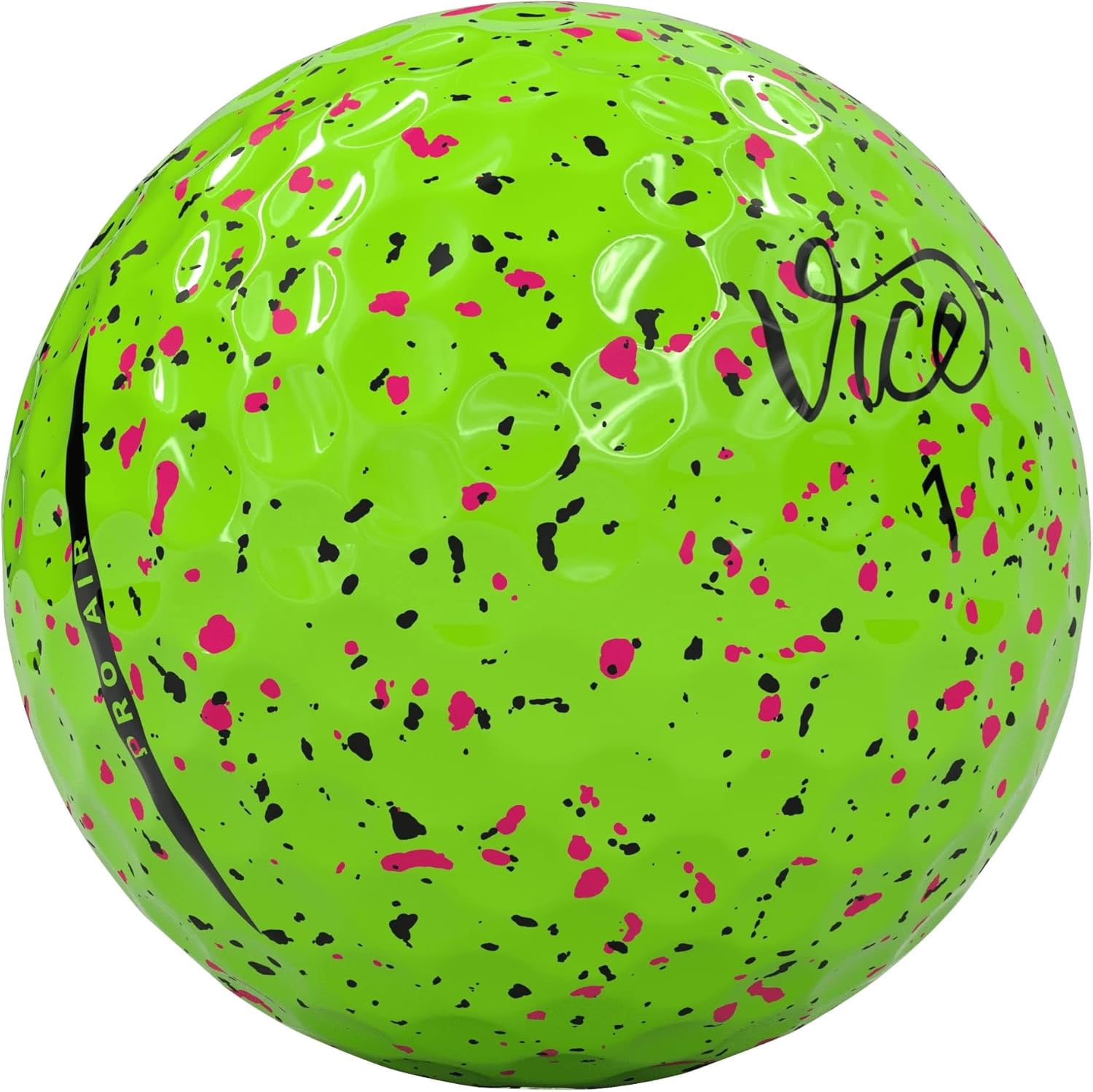 (4 pack) Vice Pro Air Golf Balls, Lime/Pink Drip, 12pk
