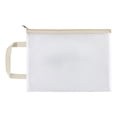 thumbnail image 1 of Bolsa de malla con cremallera, tamaño carta A4, de plástico transparente, impermeable, para guardar documentos, para viajes, escuela y oficina., 1 of 8
