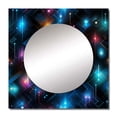 thumbnail image 2 of Designart "Matrix of Cubes in Purple and Blue II" 0 Multicolor Large Square Mirror - Square Bedroom Mirror Printed Wall Decor - Modern Square Printed Wall Mirror Art, 2 of 5