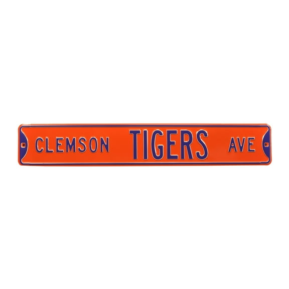 Orange Clemson Tigers 6" x 36" College Ave Street Sign