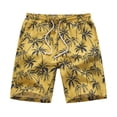 thumbnail image 5 of Apparel Men's Summer Casual Short Pant Casual Hawaiian Style Printed Short Red White And Blue Board Shorts Men Yellow 3X-Large, 5 of 5
