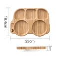 thumbnail image 7 of Bamboo Food Plate Children Meal Plate Eco-Friendly Plates for Snacks Appetizer Fruit Vegetable (Style A), 7 of 7