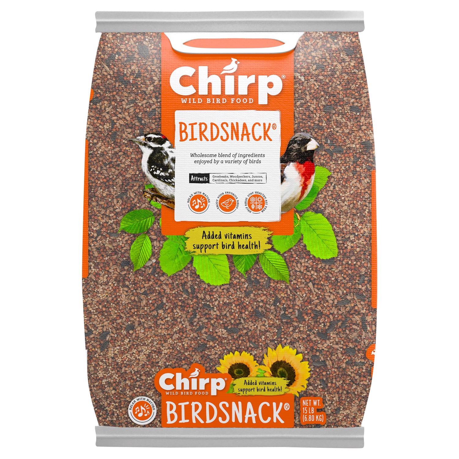 Chirp 15 lbs Birdsnack Wild Bird Sunflower Seeds Wild Bird Food