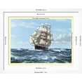 thumbnail image 5 of Art.com Racing Home, The Cutty Sark Art Print by Montague Dawson, White Frame Wall Art, 40" x 32", 5 of 5