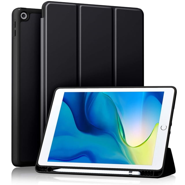 Funda Akkerds compatible con iPad 10.2 2021/2020/2019, color negro