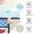 thumbnail image 3 of Yayeee Bath Rug for Bathroom Floor Non Slip Contour Fluffy Soft Absorbent Mat, 20"x24", Black Cats and Hearts, 3 of 7