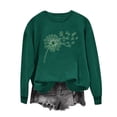thumbnail image 1 of AherBiu Chandails de la Saint-Patrick pour Femmes Col Rond Manches Longues Imprimé Trèfle Décontracté Ample, 1 of 6