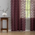 thumbnail image 4 of Cortinas YJ YANJUN de Encaje Burdeos 240x130 cm para Sala de Estar, 4 of 6