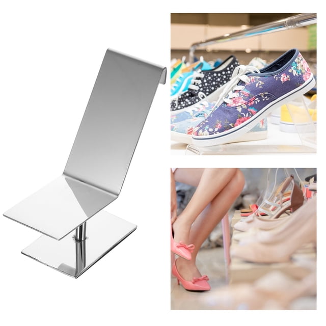 FESTFENDS 1pc Shoe Display Frame Silver Shoe Riser Display with Simple Design for Counter Display
