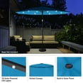 thumbnail image 4 of Pure Garden 10 ft Patio Umbrella with LED Solar Lights and UV 30+, Blue, 4 of 16