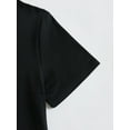 thumbnail image 4 of Owl Print Crew Neck T-Shirt, Casual Short Sleeve Top For Spring & Summer, Women's Clothing, 4 of 6