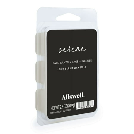Allswell 6 Cube Wax Melts, Serene (Palo Santo + Sage + Incense), 2.5 oz