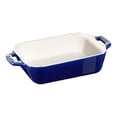 thumbnail image 1 of STAUB Ceramique 400 ml Ceramic Rectangular Oven Dish, Dark-Blue, 1 of 4