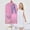Pink, variant on Non-woven Fabric Garment Bag with Pockets - Travel Suit Cover Coat Dirt Protector - Multi-Pocket Organizer for Clothes Storage - Foldable Hanging Closet Case